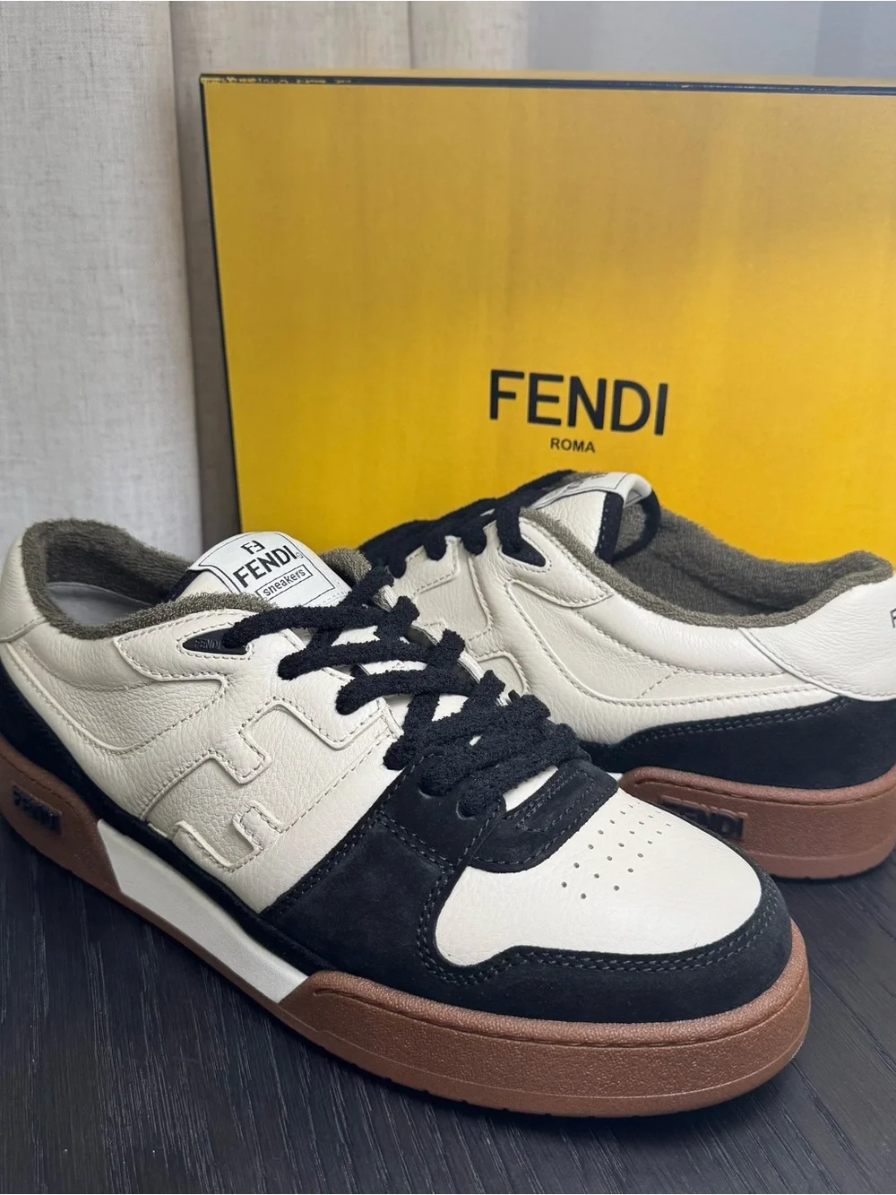 Fendi Men's Match FF Jacquard Low-Top Sneakers 12